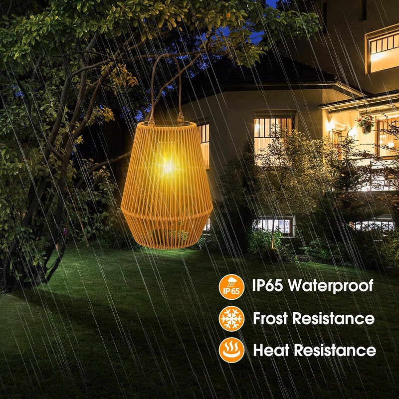 KagoLing Solar Lanterns, Solar Lanterns Outdoor Waterproof Gifts for Women Hanging Lights Outdoor Waterproof Lamp Lights Decoration for Outside Garden,Yard,Patio,Porch,Trees,Lawn,Pathway Decor, 4 Pack - Image 3